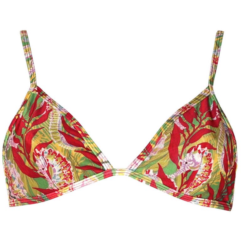 Bikini zondoorlatend topje Triangular - Green Seahorse